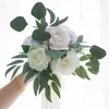 Bonquets De demoiselle d'honneur, fleurs décoratives, Bouquet blanc pour fête De mariage, tissu en soie De Style coréen, Ramos Para Novia De Boda