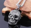 Colgante de calavera de alta calidad para hombre, collar con colgante de calavera de azúcar grande de acero inoxidable para hombre, charm271Y6571383 de acero inoxidable