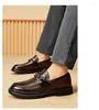 Elbise ayakkabıları Coslony Erkek Penny Loafers Erkekler İçin Kayma Ofis Takımı İnek Deri Timsah Baskı Düğün Partisi Gündelik Moaker