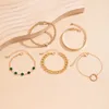 Multilayer Zircon Pärlade armband för kvinnor Link Chain Cuff Bangles Set Ladies Party Wedding Jewelry Accessories