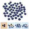 Décoration de fête 50 pcs simulation miniature couronnes de bleuets Bleirberries Ornement en résine Boutique de fruits simulés