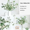 Decorative Flowers 73cm/113cm Fake Eucalyptus Leaf Branches Artificial Plastic Green Plant Faux Leaves Stems Multi-function Home Room