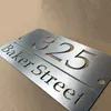 Stainless Steel Door Plates Hollow House Numbers Custom Signs Customized Outdoor Floating Street Road Garden Yard Address Board 231226