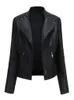 Autunno Inverno Lady Pu Ecopelle Giubbotti Donna Manica lunga Cerniera Slim Motor Biker Cappotto in pelle Capispalla femminile Top 231226