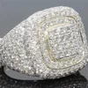 Bagues en or 14 carats avec diamants pour hommes Hip-hop péridot pierres précieuses Anillos De Bizuteria Bague de mariage Bague de bijoux en diamant étincelant CJ1251p