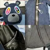 Сумки для хранения Y2k, рюкзак с медведем, большая вместимость, джинсовая милая школьная сумка Kanyes для мальчиков и девочек, плюшевая модная уличная сумка с героями мультфильмов