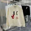 Ggity Hoodie Designer Fashion Women's Man's Hoodies Sweatshirts الخريف والشتاء رسالة قط جديدة للطباعة جولة عنق القطن النقي فضفاض