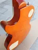 Standard electric guitar, orange tiger pattern, silver accessories, made of imported wood, fast shipping