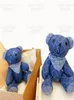 Denim Bear Dolls Hipster Top Fabric Girl039s and Boy039s Designer Dolls EcoFriendly Nontoxic Cute Luxury Kids Toys6175085