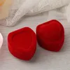 12pcs 빨간 심장 모양의 반지 상자 보석 상자 상자 케이스 귀걸이 디스플레이 케이스 홀더 선물 상자 보석 포장 주최자 웨딩 231227