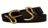 Designerbälten för män och kvinnor läderbälte mode klassiska Snake Pearl Gem Buckle Belts Cinturones de Diseno Black Brown 384693290