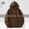 Homens moletons com capuz hoodies oversized 6xl 7xl 8xl plus size pullovers de comprimento total primavera outono manga longa esportes streetwear 231226