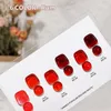 6pcs Crystal Nail Gel Set Semi Permanent Base Top Coat Varnish Glue Nail Polish Nail Art Cat Eye Flash Gift Display Plate 231227