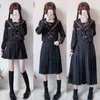 Skirts Elastic Waist Japanese Student Girls School Uniform Solid Color JK Suit Pleated Skirt Short/Middle/Long High Girl