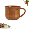 食器セットJujubeWood Beer Cup Solid Practical Milk Coffee Tea Mug Mug Mug DrinkingRingable reusable with Handle