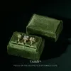 Taimy Mini Velvet Jewelry Ring Box Valentine's Day Jeweller's Workshopギフトパッケージアクセサリー用ケースディスプレイボックス231227