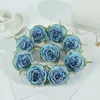 Dekorativa blommor 8st Artificial Silk Rose Heads för DIY Wedding Party Home Decoration Wreath Scrapbooking Craft Fake Flower