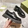 Avec Box G Designer Sneakers Gglies Chaussures hommes Femmes Loafers Hobe High Low Aide Broidery Marque Vintage Chunky Lace Up Leather Platform Size 35-46 Hkey