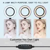 26 cm P o Ringlight Led Selfie anneau lumière téléphone télécommande lampe p ographie éclairage avec trépied support vidéo 231226