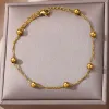 Bracelets de cheville pour femmes, or jaune 14k, chaîne de couleur dorée, accessoires de plage d'été, Bracelets de pied, bijoux à la mode