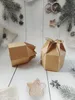 10 morceaux de papier kraft avec corde de chanvre Boîte d'emballage hexagonal Boîte de bonbons et boîte d'emballage cadeau 231227