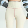 Женские брюки высокого качества, зимние флисовые утолщенные расклешенные брюки, леггинсы для йоги, эластичные утягивающие женские теплые брюки с высокой талией и широкими штанинами