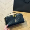 Luksusowe torby modowe Designer Fold Over Box Women Makeup Bag Słynne Paris Brand Hardware Znak duże pojemności Wysokiej jakości Oryginalna skórzana torebka damskie