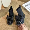 Boots Children Sock Short Girls Shoes Princess Fashion Bow Leather Student Performance Dance Baby Kids Toddler 5A