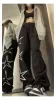 HARAJUKU Joggingowe spodnie dresowe dla kobiet Y2K Retro Star Streetwear Vintage Patchwork Sports Spodnie Hip Hop Wide Leg Woman