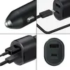 2 i 1 45W + 15W Fast Car Charger Adapter Super Fast Charging PD USB Typ C Port Auto 1M 3ft Kabeldatalinje för Samsung Galaxy S23 S22 5G S21 Obs 20 10 Z Flip3 A52 med låda