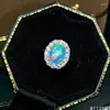 Clusterringe KJJEAXCMY Feiner Schmuck 925 Sterling Silber Eingelegter natürlicher Opal Mädchen Einfacher und schöner chinesischer Stil Ovaler Edelstein-Ringunterstützung