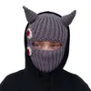 Berets Halloween Balaclava Little Devil Hat Horn Masquerade Party Funny Hooded Beanie Mask Drop
