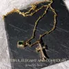 Designer Ch Cross Cross Luxury Chromes Colar Pingente Emerald Copper Copre