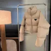 Ceket Tasarımcı Kadın Ceketleri Kış Parkas Moda Klasik Mektup Kapüşonlu Büyük Cep Ceketleri Kış Lady Sıcak Kısa Pamuk Ceketleri