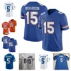 Anthony Richardson Jersey Uniforme 15 Personalizado Costura Azul Futebol Vários Tamanhos Mens Mulheres Juventude Jerseys