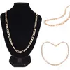 Chains Gold Plated Men's Punk Chain Necklace Women Long Jewelry Statement Figaro Sweater