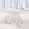 Pendants Arrvial 925 Colliers de couple en argent sterling