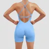 LANTECH – combinaison de Yoga pour femmes, vêtements de sport, de levage, de Fitness, d'exercice athlétique sans couture, avec rembourrage, short actif