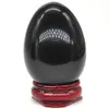 36x50mmブラックオブシディアン卵形の石の治癒天然クリスタルマッサージミネラールジェムストーンスピリチュアル装飾コレクション231227