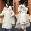 Les trenchs pour femmes fdfklak deux portent des parkas détachables parkas mi-long manteau d'hiver dames coton veste matelassée russia briseur de vent