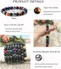 Strand Obsidian Hematite Elastic Bangle Ease Fear Release Anxiety Bring Luck Success Tiger Eye Protection Bracelet For Men Women