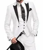 2023 Arrivée Black Abel Groom Tuxedos Bourgogne Men Suit Wedding 3 Pièces JACKETPANTVESTTIETRAJE DE NOVIO PAR 231227