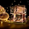 Zabawka dla dzieci 3D drewniana ręcznie robiona produkcja DIY Mała willa Monet Garden jako prezent walentynkowy dla dziewczyny 231227