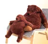 60cm100cm Soft Brown Bear DJUNGELSKOG Plush Toys Stuffed Bear Teddy Toys Hugging Pillow Cushion Gift VIP LJ2011267955185