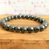 MG1210 Bracciale Mala da polso con ematite sfaccettata alla moda Bracciale con perline Mala da polso con protezione psichica Gioielli di fiducia in se stessi320W