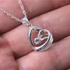 Pendant Necklaces 925 Sterling Silver Stereo Love Zircon Fashion Necklace Female Mom Gift Holiday