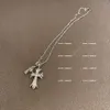 Diseñador Ch Cross Cromos de lujo Collar colgante Spicy Girl Silver Cadena de bambú Diamante Nuevo Corazón Neckchain Suéter Amante Regalo Marca Joyería 2024 Jum4