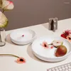 Plates Nordic Creative Ceramics Handmade 3D Small House Love Pattern Soup Plate Dessert Tableware Home Salad