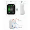WiFi Portable Luftkvalitetsmätare 8 I 1 PM1.0.5 PM10 CO2 TVOC HCHO Temperatur och fuktighetstestare Koldioxid