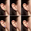 Stud Earrings 2pcs Unisex Crystal Cubic Zirconia Barbell Dumbbells Stainless Steel Screw Women Men Ear Earring Piercing Jewelry